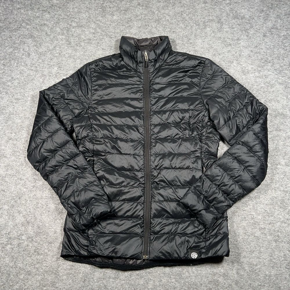 REI Coop Jacket Womens M Black Puffer Down Insulated Full Zip Casual Taffeta